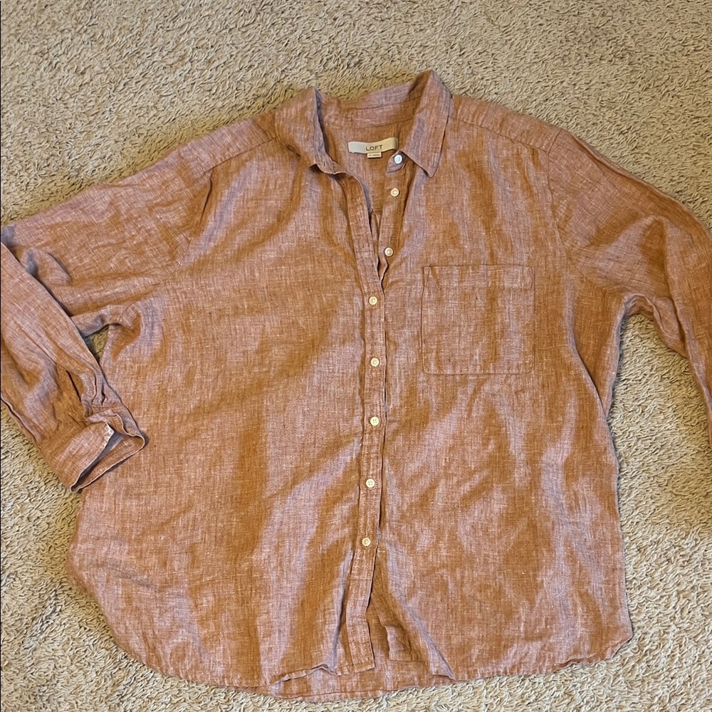 LOFT Women's Button-Up Blouse